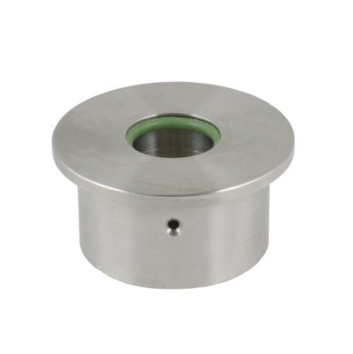 Приварная бобышка, резьба 1/2" PF (цилиндрическая), гигиеническое исполнение с юбкой под приварку и индикатором протечки, нерж.сталь 321 — фото-628_1