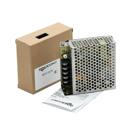Источник питания INNOCONT. Вход: 220VAC, 0.25А, выход 15W, 24VDC, 0.7A, -10+50С, IP20, типы защиты: КЗ, перегрузка, перенапряжение SB-P-15-24 — фото-672_7