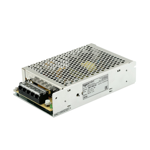 Источник питания INNOCONT. Вход: 220VAC, 0.52А, выход: 50W, 24VDC, 2.1A,-10 +50С, IP20, типы защиты: КЗ, перегрузка, перенапряжение SB-P-50-24 — фото-672_2