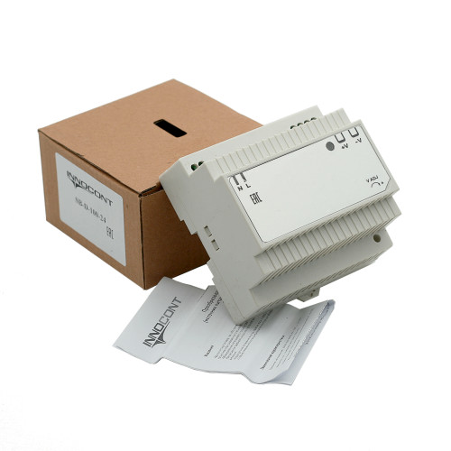 Источник питания INNOCONT. Вход: 220VAC, 1.6А, выход: 100W, 24VDC, 4.2A, типы защиты: КЗ, перегрузка,-10 +50С, IP20, перенапряжение SB-D-100-24 — фото-672_5