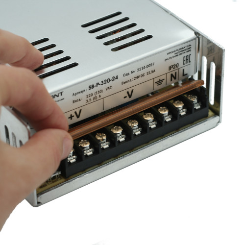 Источник питания INNOCONT. Вход: 220VAC, 3.5А, выход: 300W, 24VDC, 12.5A,-10 +50С, IP20, типы защиты: КЗ, перегрузка, перенапряжение SB-P-320-24 — фото-672_2