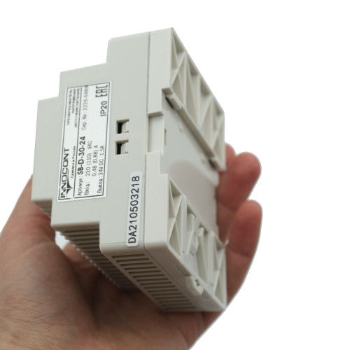 Источник питания INNOCONT. Вход: 220VAC, 0.48А, выход: 30W, 24VDC, 1.5A, -10 +50С, IP20, типы защиты: КЗ, перегрузка, перенапряжение SB-D-30-24 — фото-672_6