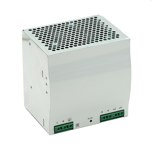 Источник питания INNOCONT на DIN-рейку, -10 +50С, IP20, вход: 220VAC, 4.5А, выход: 400W, 24VDC, 16.5A, типы защиты: КЗ, перегрузка, перенапряжение SB-D-400-24 — фото-672_6
