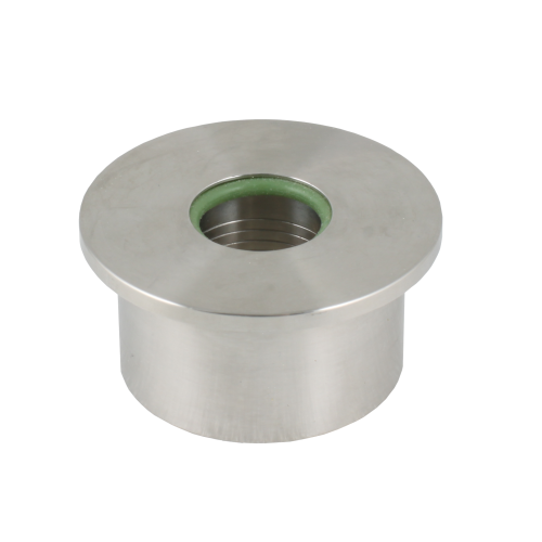 Приварная бобышка, резьба 1/2" PF (цилиндрическая), гигиеническое исполнение с юбкой под приварку, нерж.сталь 321 — фото-628_1
